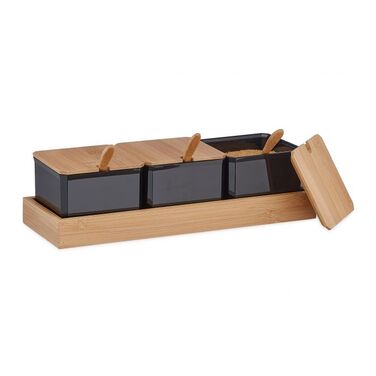 Relaxdays Spice Container Set with Spoon & Lid