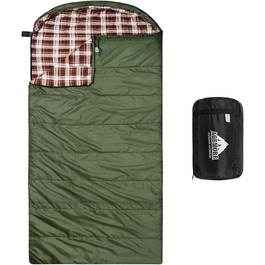 Спальний мішок Baumwoll-Flanell для дорослих: легкий, водонепроникний, 100% бавовна, для кемпінгу, подорожей та відпочинку