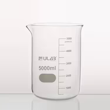 Glas Berker 5000ml, Borosilicate Glass Beaker with Graduations for Laboratory, Kitchen, School UBG1024