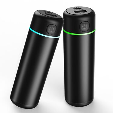 Електричний грілка для рук Wiederverwendbar 2 шт. 5000mAh USB Powerbank, 2A, нагрів 4-7 годин, для дітей, жінок, чоловіків, чорний, круглий