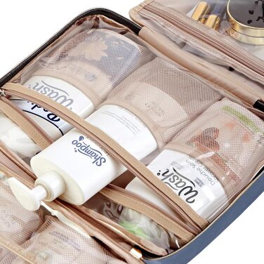 Сумка-органайзер для подорожей NISHEL для жінок, блакитна. Зручна для шампунів, кондиціонерів, пензликів та аксесуарів