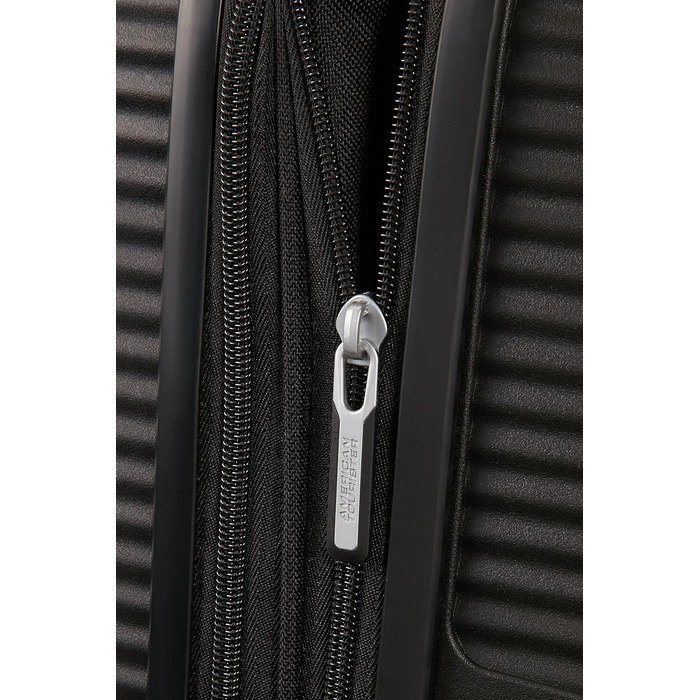 Чемодан American Tourister Soundbox Spinner L EXP 77 см, 97/110 л, чорний (Bass Black)