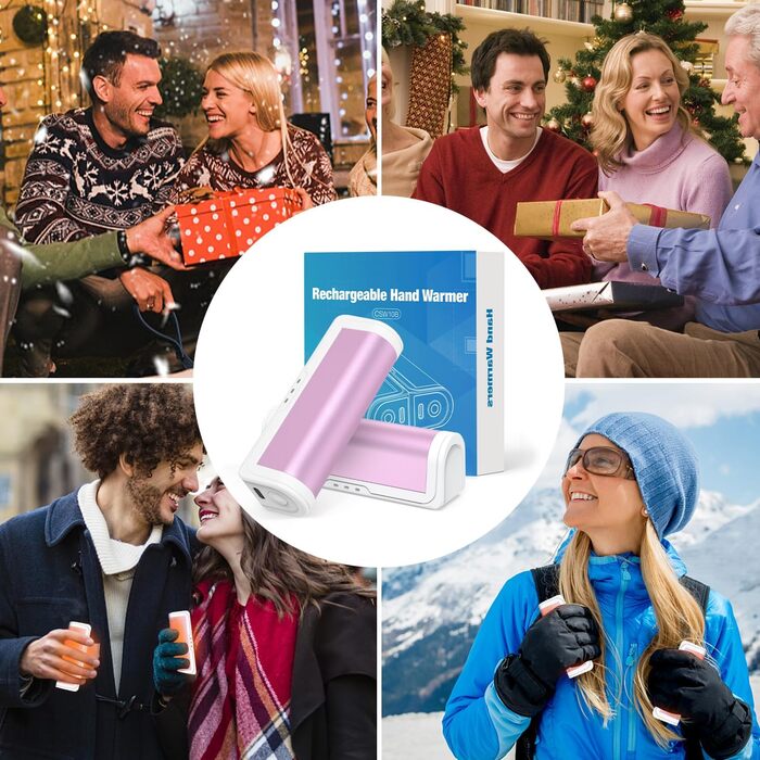 Електричні грілки для рук 2 шт. - багаторазові USB грілки для рук, 3 режими нагріву, подарунок для жінок та дітей, рожеві