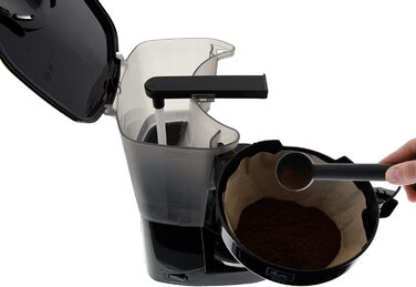 Кавомашина Melitta Easy Timer з таймером, скляна колба, стоп-крапля, 10 чашок, чорна