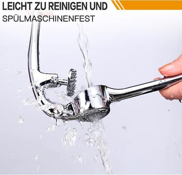Пресс для часнику з нержавіючої сталі, для миття в посудомийній машині, професійний прес для часнику, кухонний аксесуар