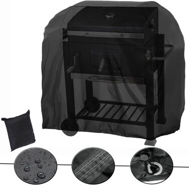 Чохол для гриля Timisea 117x66x117 см, водонепроникний, оксфорд 420D, захист від УФ, для газового гриля, міцний, всепогодний