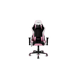 Геймерське крісло DRIFT DR175PINK: професійне, чорно-рожеве, зі штучної шкіри, з регульованими підлокітниками 2D та газліфтом класу 4