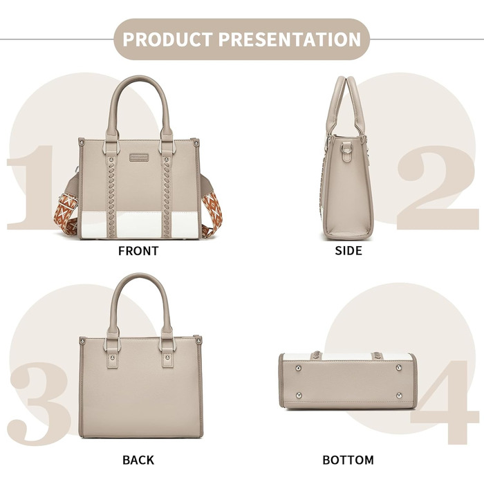 Сумка жіноча Miss Lulu середнього розміру через плече, хакі з текстурою лічі, з внутрішніми кишенями для роботи, відпочинку та повсякденного використання (4-3)