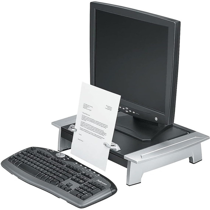 Підставка для ноутбука та монітора Fellowes Office Suites, регульована, чорна