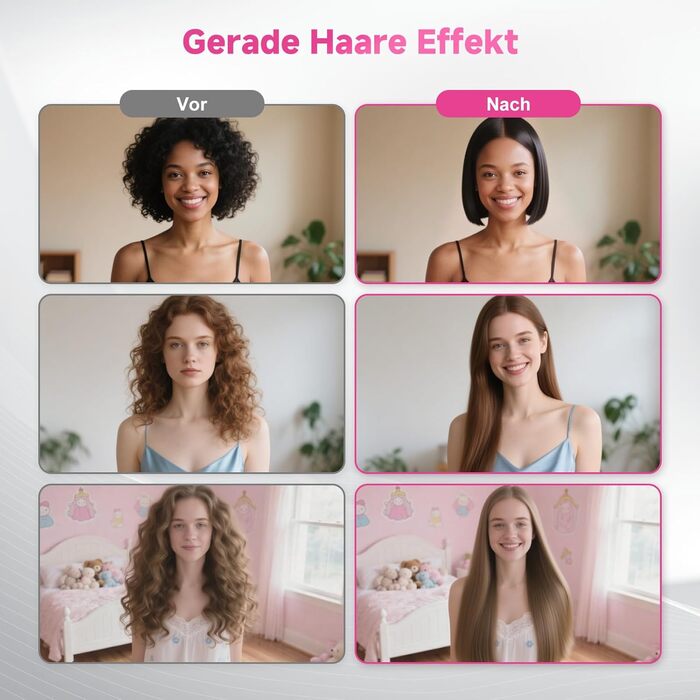 Гладенька щітка-випрямляч з LED дисплеєм, захист від опіків, швидкий нагрів за 30 секунд, професійний випрямляч для волосся з 9 температурними режимами (125°C-215°C), сірий