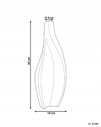 Ваза Beliani з дерева, 10 x 40 см