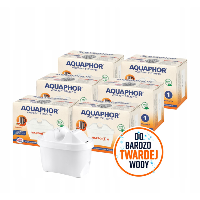 Смінні фільтри Aquaphor Maxfor+ H для жорсткої води до фільтруючого глека, 6 шт.