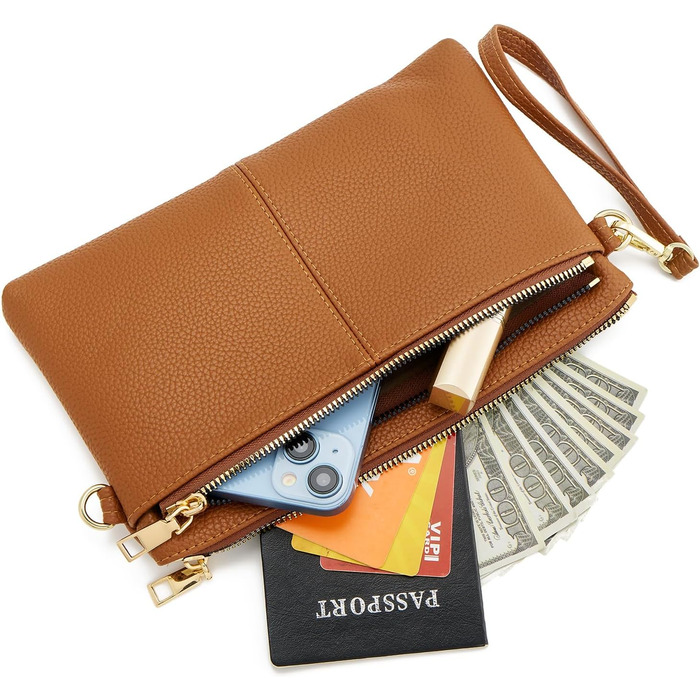 Сумка жіноча через плече зі шкіри, коричнева - кросбоді, багатофункціональна, сучасна