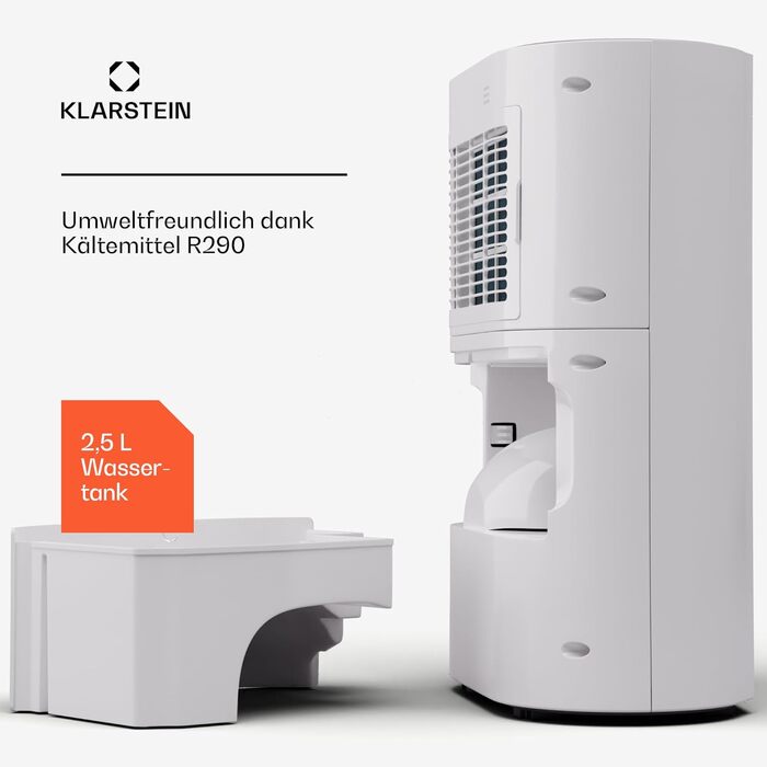 Klarstein AeroDry Smart 12l: Електричний осушувач повітря з WiFi, LED дисплеєм та фільтром вугілля (12л/день, 18м²)