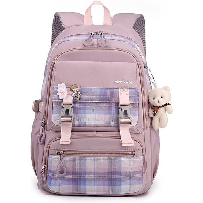 Шкільний рюкзак FANDARE: водонепроникний, для хлопчика/дівчинки, з підвіскою з плюшу, для школи, подорожей, відпочинку