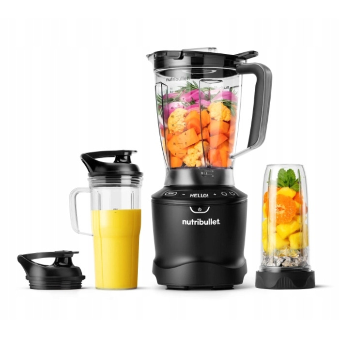 Стаціонарний блендер-витягач NutriBullet NBF550DG, 1500 Вт, чорний