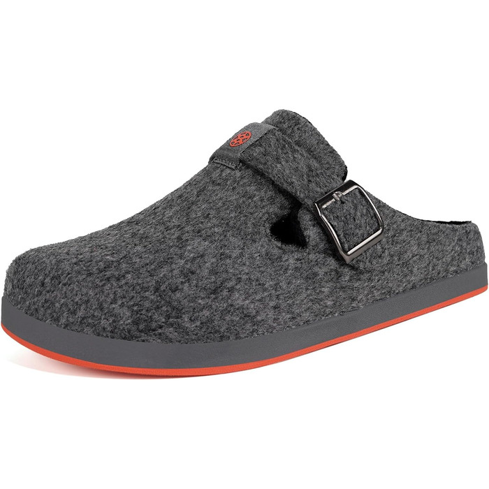 Фетрові тапочки Sisttke для жінок та чоловіків, унісекс, зимові, закриті, з змінним устілком, сірі, 41 EU, 2440