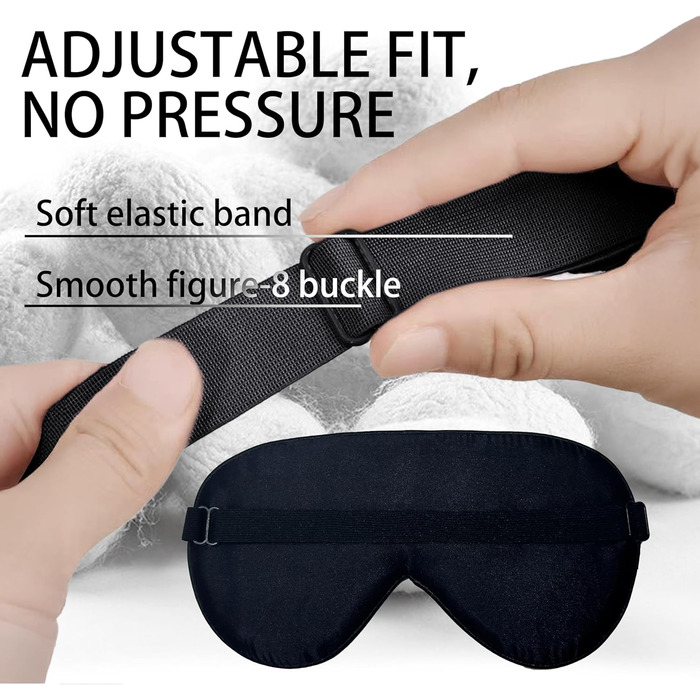 Шовкова маска для сну Townssilk 100% Silk - зручна та м'яка, з регульованими ремінцями, золотий зірка