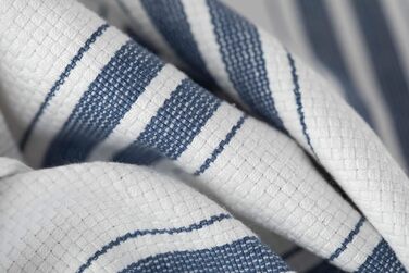 Sticky Toffee Striped Dishcloths 100% Cotton | 5-Piece Set | 50 x 70 cm | Blue Stripes | Absorbent Restaurant Bar Glass Dishcloths