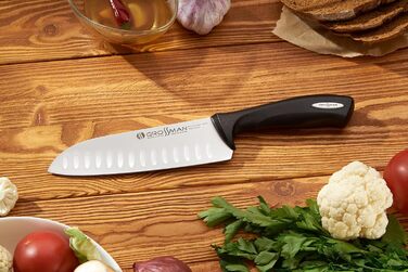 Ніж кухонний Grossman 110EP Santoku, 29 см, сталь, ергономічна ручка