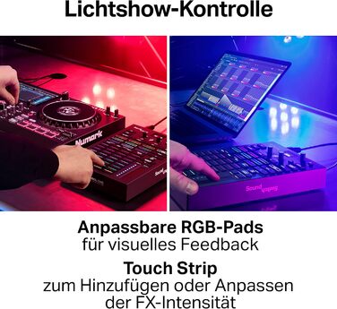 SoundSwitch Control One – Професійний контролер освітлення DMX для DJ з 3 місяцями доступу до програмного забезпечення SoundSwitch, підтримка DMX та Phillips Hue. Чорний колір