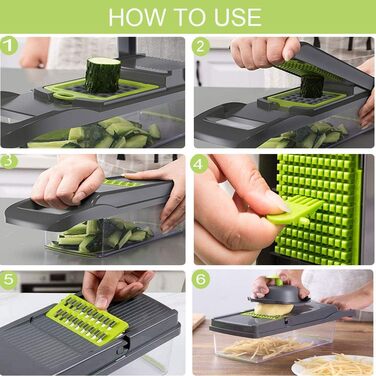 Мандоліна для нарізки овочів та фруктів, овочерізка, шинкувальник, набір з 6 лез з нержавіючої сталі, для картоплі, помідорів, цибулі, сиру