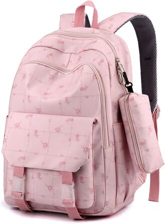 Великий рюкзак для учнів середньої школи, шкільний рюкзак для дівчат, рюкзак для полегшення навантаження, синій шкільний рюкзак для хлопців (рожевий)
