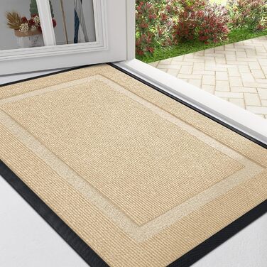 Килимок Homaxy для дому та вулиці, антиковзаючий, миючий, 40x60 см / 43x76 см, бежевий