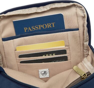 Сумка-тоут Travelon Anti-Theft Courier Navy - захист від крадіжки