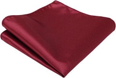 Набір аксесуарів для чоловіків Alizeal: краватка-метелик, запонки та хустинка (бордовий)