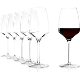 Stölzle Lausitz Experience 6-Piece Red Wine Glasses Set – 450ml – High-quality wine glasses ideal for red wine – Elegant red wine bowl made of crystal glass for maximum aroma development – Dishwasher & shatterproof