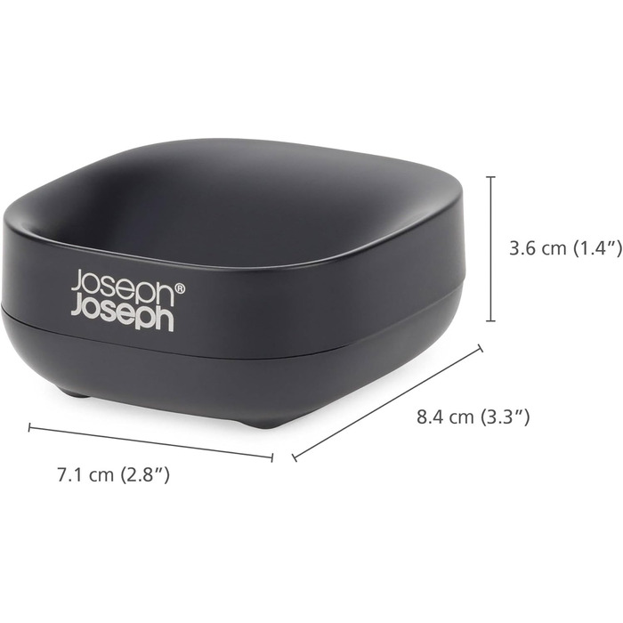 Мильниця Joseph Joseph Bathroom Slim з неслизькою основою, білий/сірий колір