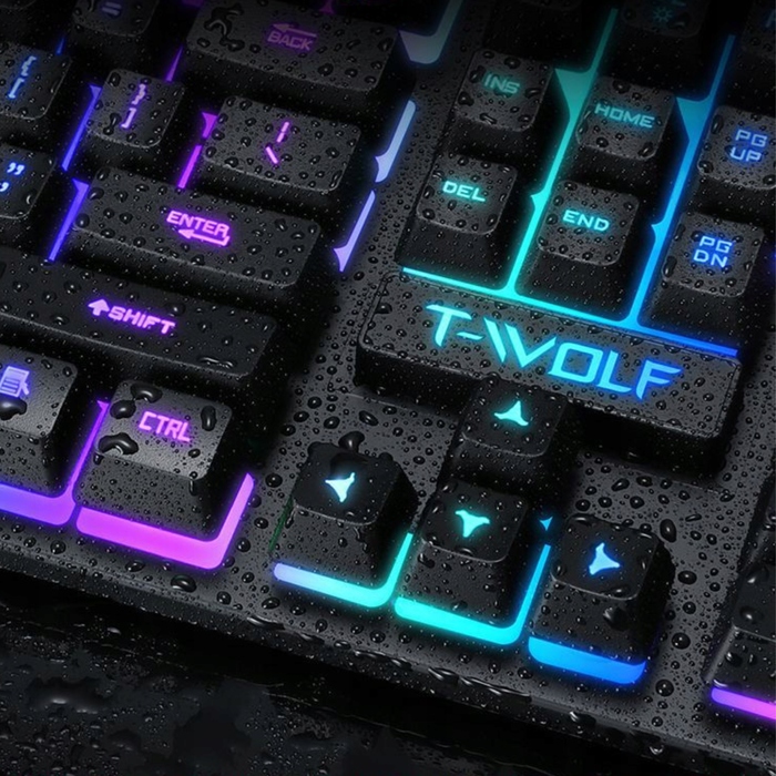 Механічна ігрова клавіатура T-WOLF TF200 з LED-підсвіткою