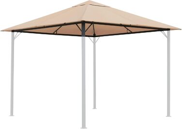 QUICK STAR Replacement Canopy for Garden Pavilion 3x3m Sand Antique Pavilion Roof Replacement Cover