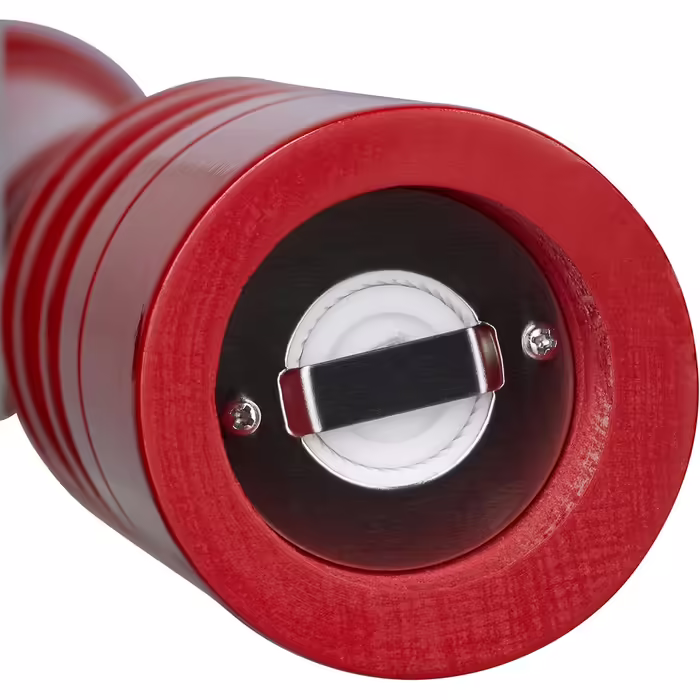 Relaxdays Pepper Grinder, Wood, Ceramic Grinding Mechanism, Large, HxWxD: 40 x 6 x 6 cm, Classic Design, Red