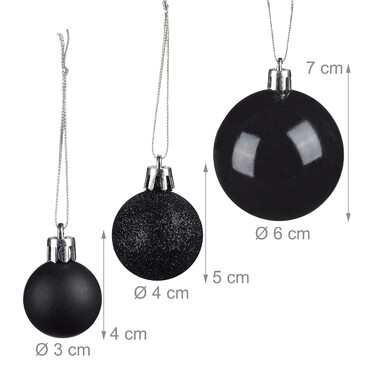 Relaxdays Set of 76 Christmas Baubles