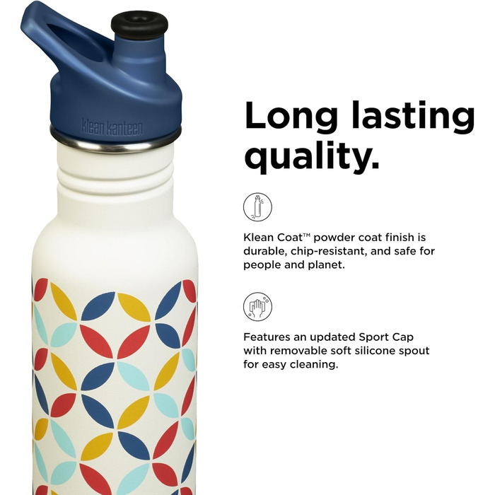 Klean Kanteen Classic Narrow Water Bottle 18 oz (Retro Dots)