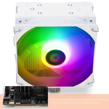 Thermalright Assassin King 120 SE WHITE ARGB: Кулер для CPU з 5 Heatpipes, тихий вентилятор PWM, сумісний з AM4/AM5/Intel LGA1150/1151/1200/1700/1851