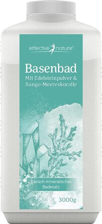 Effective Basenbad - 3000 g - with Sango Marine Coral - For supple skin - Regenerating after sports - Supports your alkaline cure (foot bath, full bath or wraps) - Without additives