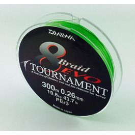 Плетена рибальська волосінь Daiwa Tournament 8 Braid EVO 0.30 мм, 23,4 кг, 300 м