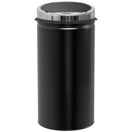 HOMCOM Sensor Trash Can 42L, Electric Automatic Waste Bin with Lid, Stainless Steel, for Bathroom, Office, Kitchen, Dining Room, Steel, Black | Aosom