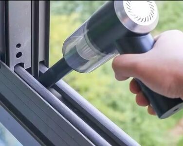 Акумуляторний автомобільний пилосос Kabeos 28000PA 4-в-1 з насадкою-щіткою, для авто, тварин, дому (Чорний)