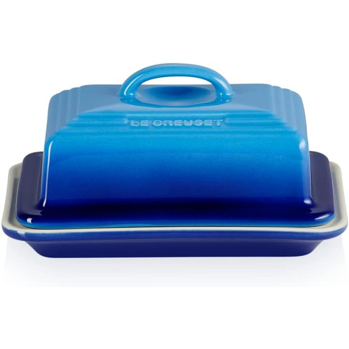 Le Creuset Stoneware Butter Dish, 900 g, 17 x 12.5 x 9 cm, Azure, 80837172200003