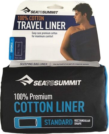 Sea to Summit Sleeping Bag Hut Sleeping Bag Premium Cotton Rec Travel Liner