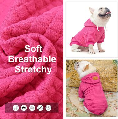 BEAUTYZOO Dog Hooded Sweatshirt for Small, Medium, and Large Dogs, Winter, Autumn, Warm Dog Clothes for Puppies, S, M, Dogs, Girls, Boys, Dog Sweater, Shirt, Hoodies with Pocket