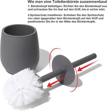 Набір для ванної кімнати AJEUNGAIN, сірий, 5 предметів: відро для сміття, тримач для туалетного паперу, диспенсер для мила, стакан для зубних щіток, піднос.