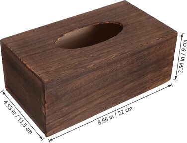 Cabilock 1 Piece Tissue Box Facial Tissue Box Wood Cosmetic Tissues Box Paper Towel Box Tissue Box Dispenser for Office Kitchen Living Room Bedroom Desk