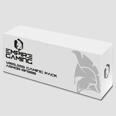 Ігровий набір клавіатури та миші EMPIRE GAMING Armor RF800 Wireless (QWERTZ, DE-layout) – бездротовий комплект з підсвічуванням RGB, 2.4GHz, 4800 DPI, з килимком для миші, сумісний з PC, PS4, PS5, Xbox One/Serie, Mac, білий