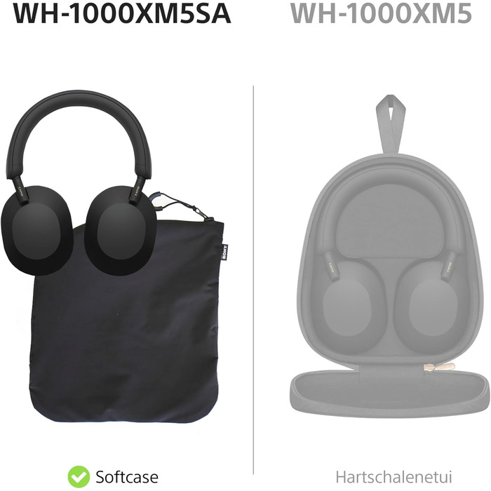 Навушники Sony WH-1000XM5 чорні: бездротові, з шумозаглушенням, Bluetooth, Hi-Res Audio, до 30 год роботи, для iOS та Android + жорсткий кейс