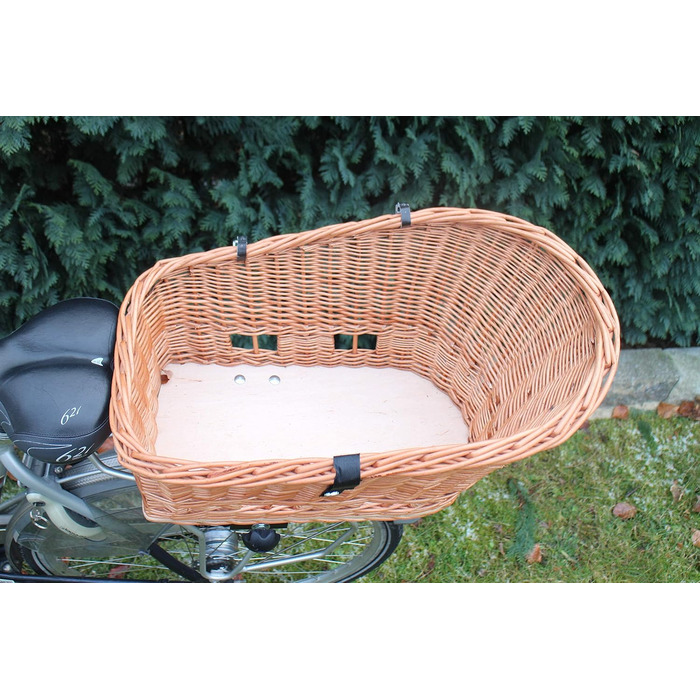 Кошик для велосипеда для багажника з лози з металевою сіткою та подушкою, XL або XXL. Кошик для багажника (XL без подушки)